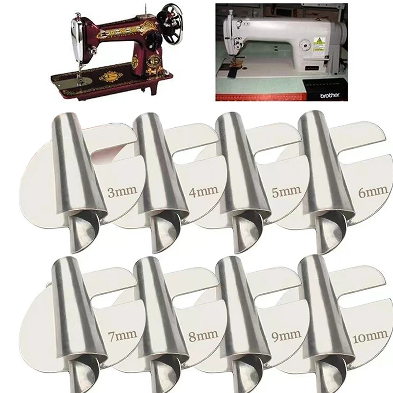 

8PCS Sewing Rolled Hemmer Foot Set Spiral Edge Roller 3-10mm Wide Sewing Rolled Hem Presser Foot Sewing Machine Accessories