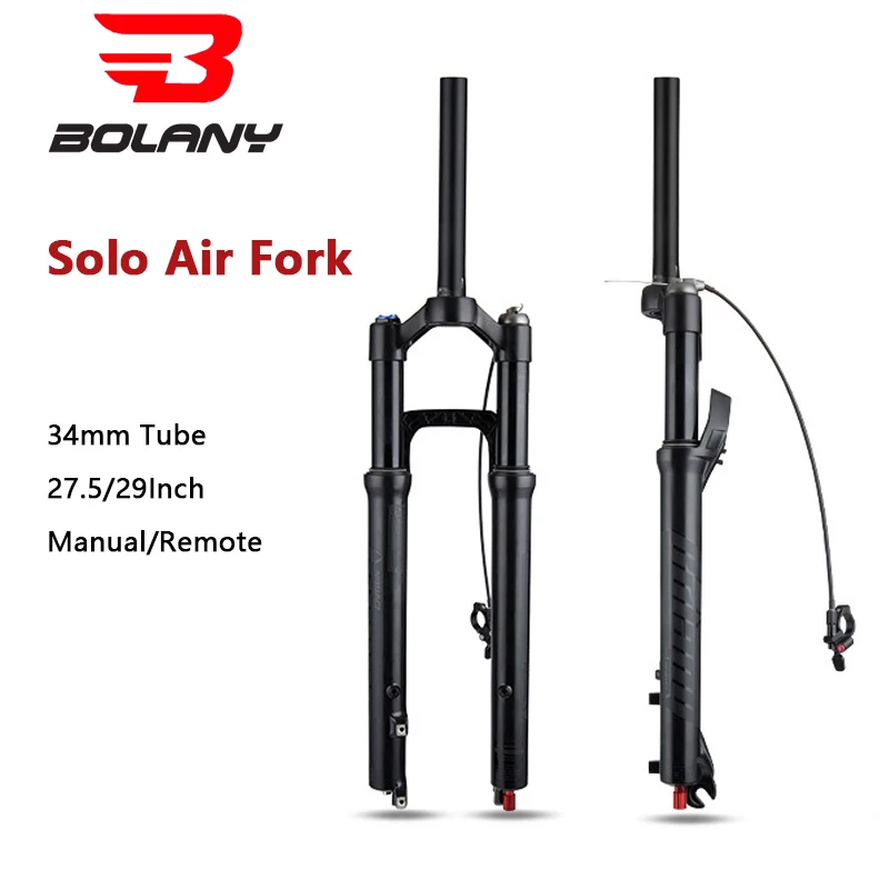 BOLANY Solo Air Fork Damping MTB Bicycle Front Fork XC Superior Shock Absorption and Stable Control for Mountain QR Bike 34 Tube
BOLANY Solo Air Fork Damping MTB Bicycle Front Fork XC Superior Shock Absorption and Stable Control for Mountain QR Bike 34 Tube