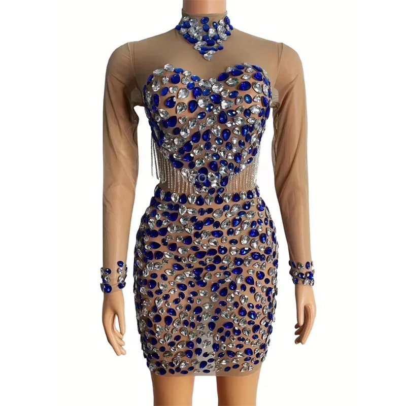 Women Sparkly Rhinestones Sexy Transparent Dress Performance Dancer Costume Stage Wear Club Outfit Tassel Bodysuit New
Women Sparkly Rhinestones Sexy Transparent Dress Performance Dancer Costume Stage Wear Club Outfit Tassel Bodysuit New