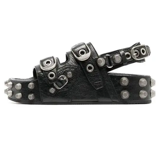 Drop Shipping New Men's Casual Black Real Leather Thick Sole Platform Summer Sandals Male Buckle Strap Rivets Breathable Shoes 
Drop Shipping New Men's Casual Black Real Leather Thick Sole Platform Summer Sandals Male Buckle Strap Rivets Breathable Shoes