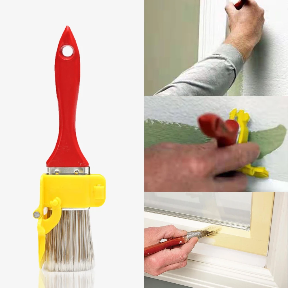 

Multif Edger Paint Brush Durable Lightweight Clean Cut Painting Brush With Wood Handle DIY Tool For Frame Wall Ceiling Edges Tri