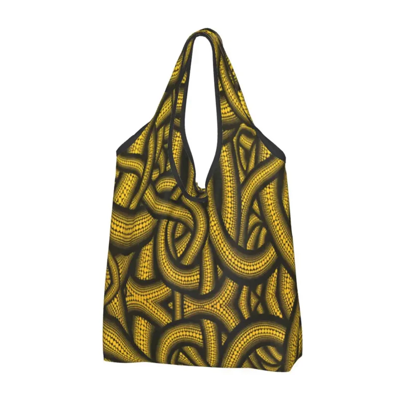 

Victoria Mico Yayoi Kusama Shopping Bag Reusable Grocery Eco Bags Large Capacity Recycling Bags Washable Handbag