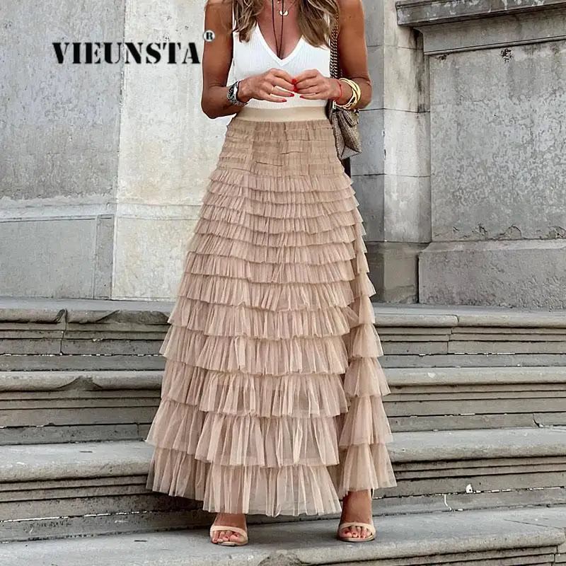 Office Lady Fashion High Street Skirt With Tops Elegant Boho Sweet Party Skirts 2023 Summer Fashion Women Mesh Cake Long Skirts
Office Lady Fashion High Street Skirt With Tops Elegant Boho Sweet Party Skirts 2023 Summer Fashion Women Mesh Cake Long Skirts