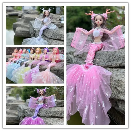 New Fashion 30 Cm Bjd Doll 13 Joint Movable 1/6 Wedding Mermaid Doll 3D Eye Clothes Detachable Dress-up Toy Girl Birthday Gift
New Fashion 30 Cm Bjd Doll 13 Joint Movable 1/6 Wedding Mermaid Doll 3D Eye Clothes Detachable Dress-up Toy Girl Birthday Gift