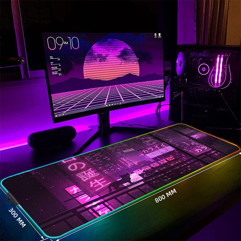 Japanese Style Neon Large RGB Gamer Mousepad Mouse Mat Gaming Mousepads LED Keyboard Mats Luminous Desk Pads Mouse Pad For PC
Japanese Style Neon Large RGB Gamer Mousepad Mouse Mat Gaming Mousepads LED Keyboard Mats Luminous Desk Pads Mouse Pad For PC