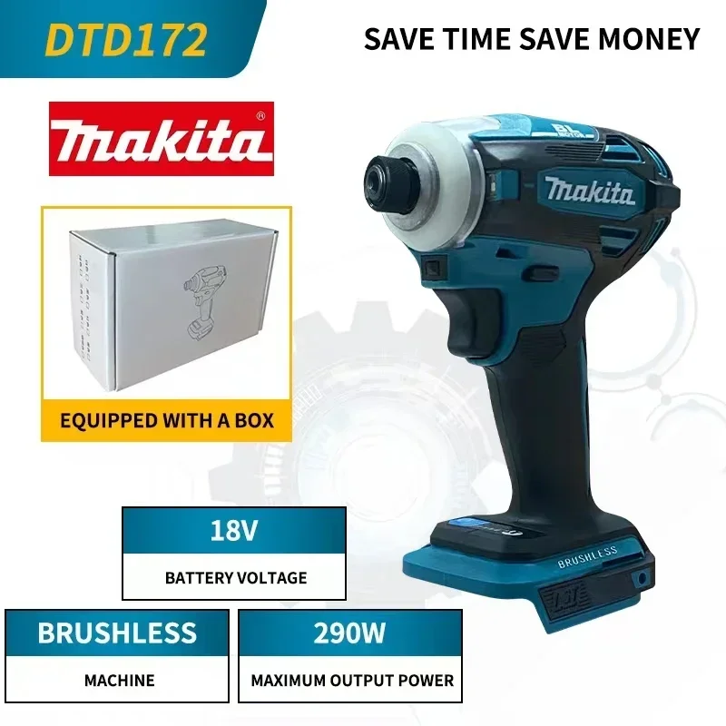 

Makita DTD172 бесщеточный шуруповерт 18 в Ударная дрель многофункциональная дрель 180 нм перезаряжаемый электрический гайковерт электроинструмент