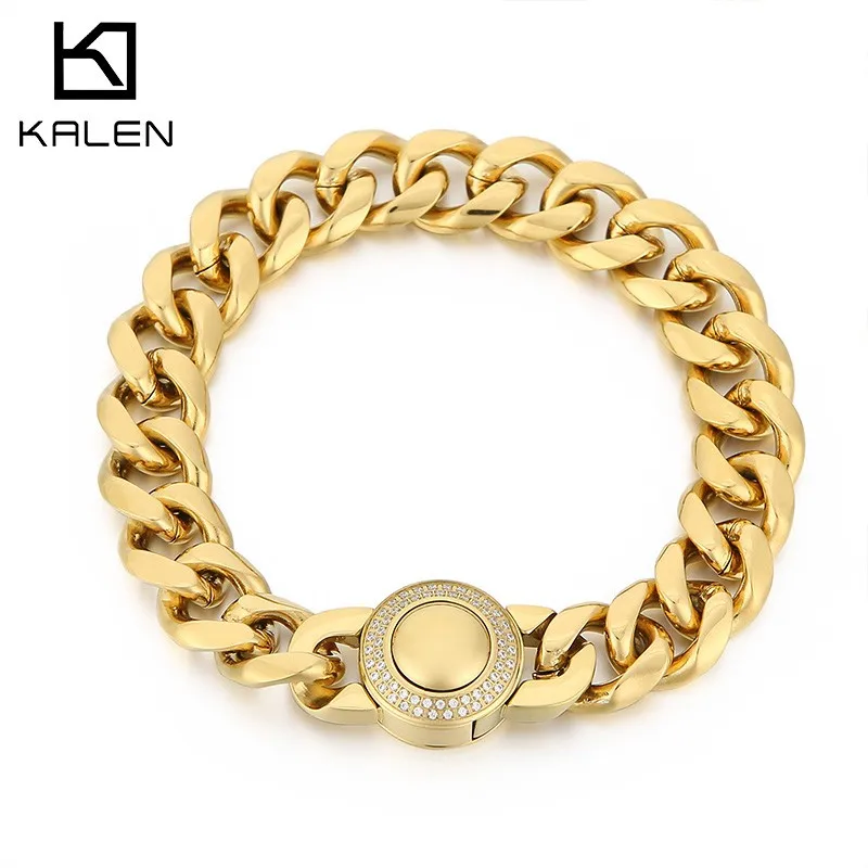 Kalen 13MM Cuban Link Chain Heavy Bracelet for Men with Cnc Stone 316L Stainless Steel Black/Silver/Gold Color Party Jewelry
Kalen 13MM Cuban Link Chain Heavy Bracelet for Men with Cnc Stone 316L Stainless Steel Black/Silver/Gold Color Party Jewelry