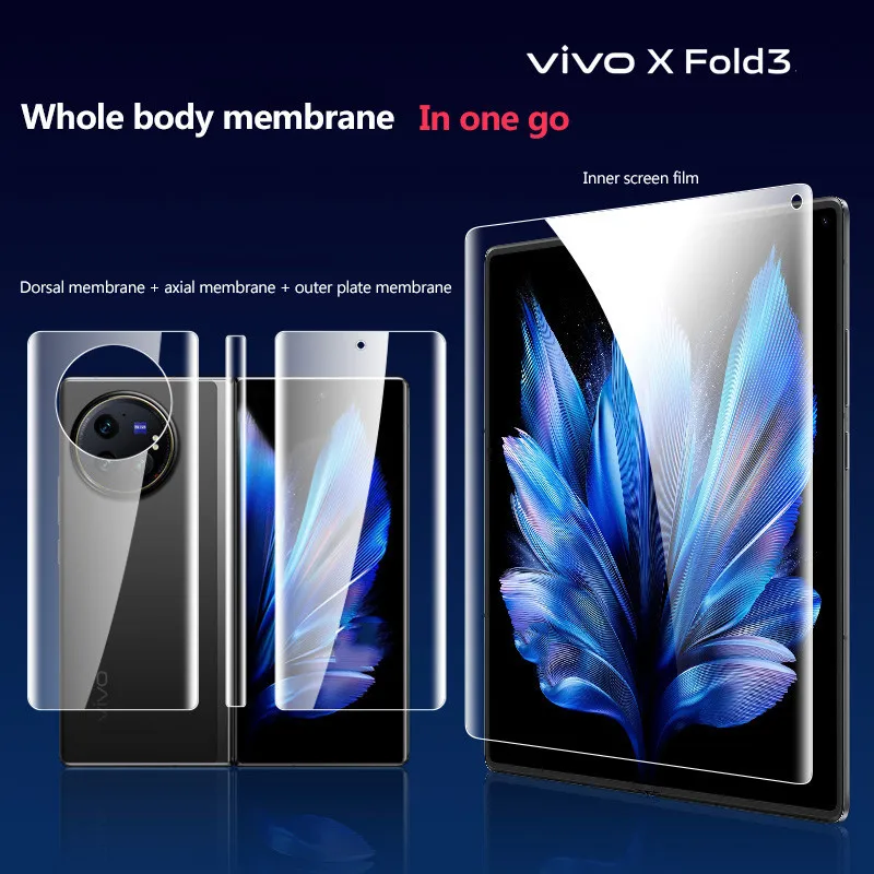 

Гидрогелевая пленка 4 в 1 для Vivo X Fold3, защитные стекла для Vivo X Fold 3Pro, матовая защитная пленка для экрана