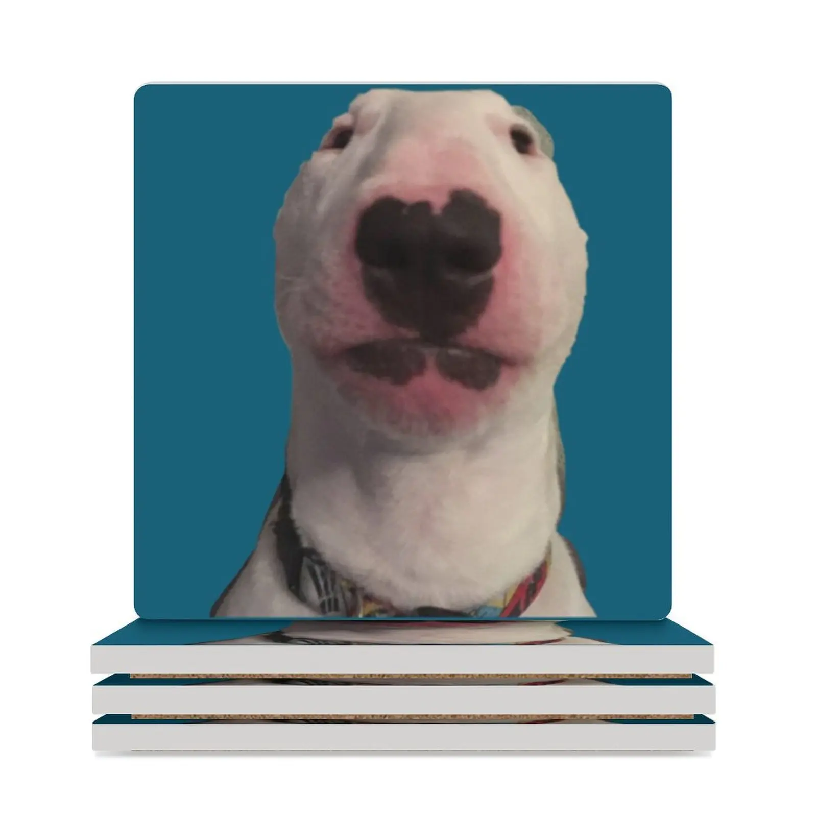 

Cursed Dog Ceramic Coasters (Square) mug set Tea cups mug mat for drinks set Coasters