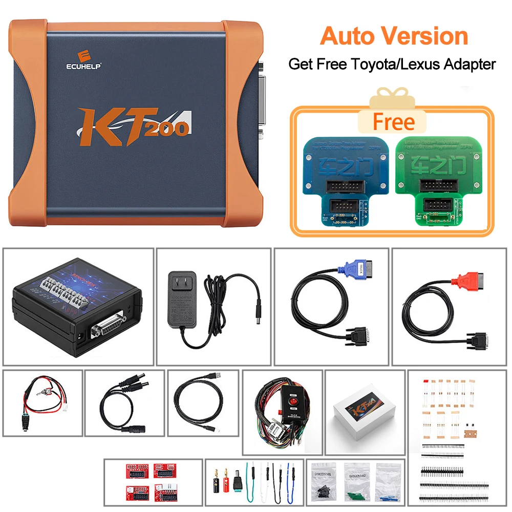 

ECUHELP KT200 ECU Programmer Auto Version, Read Write Car Truck via OBD / on Bench / in Boot Jtag Get Free BDM/JTAG Solder-free