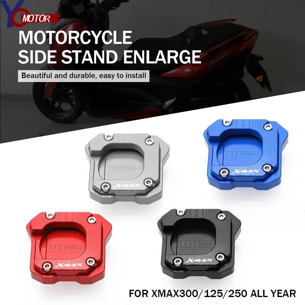Motorcycle Accessories Kickstand Side Stand Extension Pad Plate Cover FOR YAMAHA XMAX125 XMAX 250 300 All Year CNC Aluminum Part
Motorcycle Accessories Kickstand Side Stand Extension Pad Plate Cover FOR YAMAHA XMAX125 XMAX 250 300 All Year CNC Aluminum Part