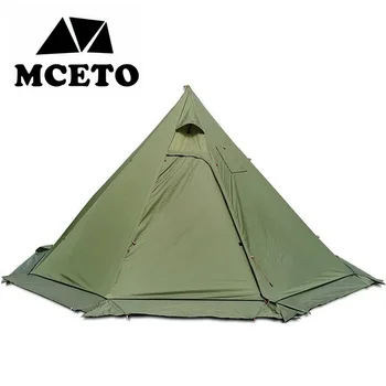 2023 New Pyramid Tent With Snow Skirt Ultralight Outdoor Camping Teepee With A Chimney Hole For Cooking Travel Backpacking Tent