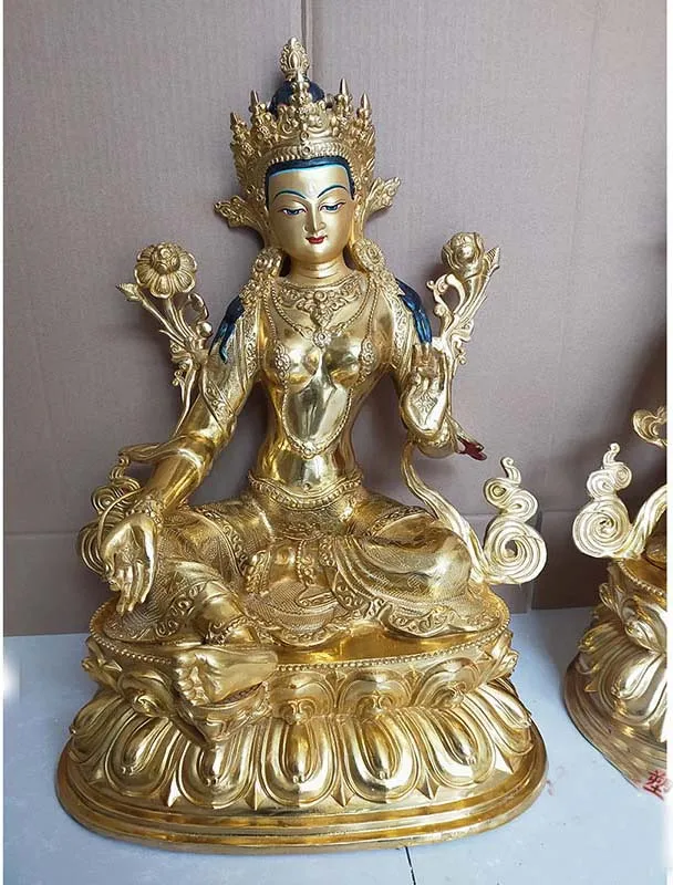 60CM Huge large Asia temple Buddhism home family Patron saint gilding Green Tara Guan yin Buddha statue bless Safety Health luck 
60CM Huge large Asia temple Buddhism home family Patron saint gilding Green Tara Guan yin Buddha statue bless Safety Health luck