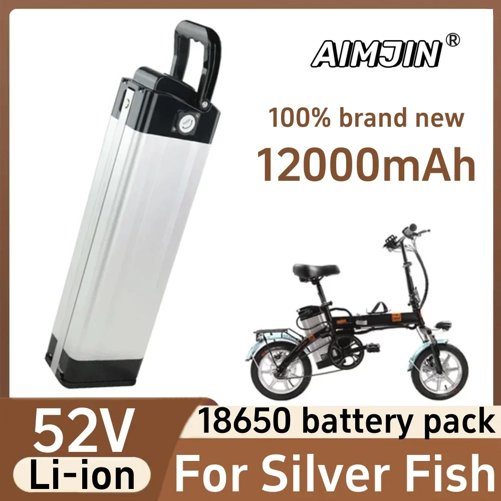 For Silver Fish 52V 12000mAh Electric Bike Lithium Battery with Aluminum Case Anti-theft Lock USB
For Silver Fish 52V 12000mAh Electric Bike Lithium Battery with Aluminum Case Anti-theft Lock USB
