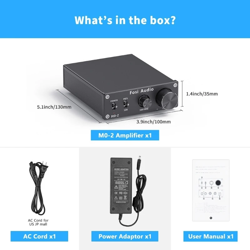 Compact M02 HiFi Power Amplifier Board Accessorry Set with Bass Control 100W 4Ω Mono Amplifier Class D Power Amp
Compact M02 HiFi Power Amplifier Board Accessorry Set with Bass Control 100W 4Ω Mono Amplifier Class D Power Amp