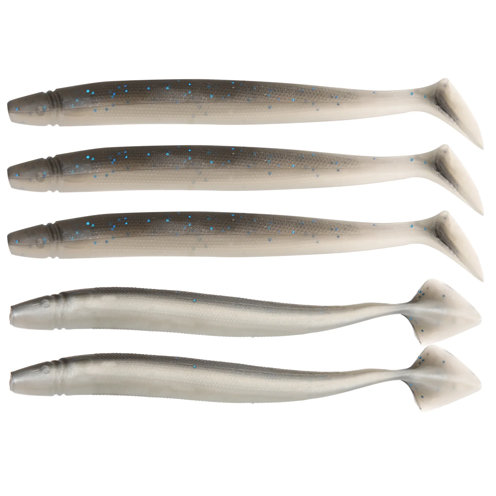 5 Pcs T Tail Soft Baitfish Fishing Tools Wear-resistant Striped Bass Plastic Fishing Lures Artificial Lures
5 Pcs T Tail Soft Baitfish Fishing Tools Wear-resistant Striped Bass Plastic Fishing Lures Artificial Lures