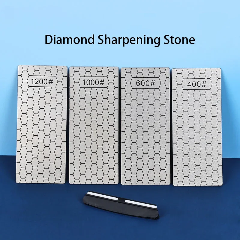 

400 600 1000 Fine Whetstone Diamond Knife Sharpener Sharpening Stone Grinding Kitchen Tools Accessories Gadgets 1- 4Pcs Set Gri