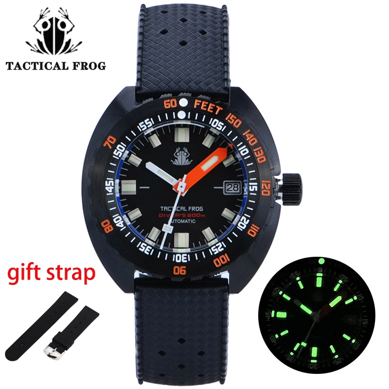 

Tactical Frog PVD Sub 300T Watch NH35 Movement 44mm Sapphire Crystal Automatic Mechanical Wristwatch Men's Diving 20Bar Luminous