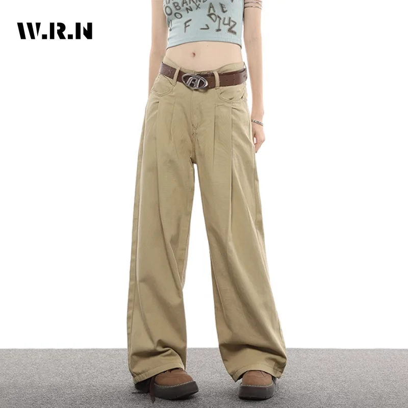 2023 Summer American Retro Casual Solid Color High Waist Wide Leg Suits Pants Women's Fashion Loose Fit Full Length Trousers
2023 Summer American Retro Casual Solid Color High Waist Wide Leg Suits Pants Women's Fashion Loose Fit Full Length Trousers