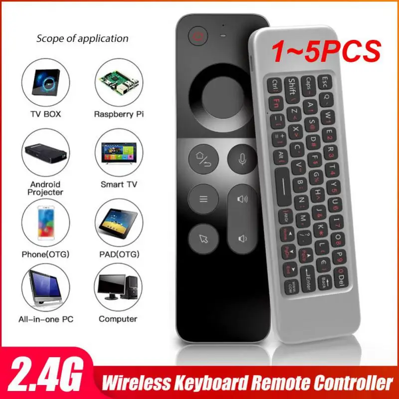 

1~5PCS W3 Wireless Air Mouse Ultra-thin 2.4G IR Learning Smart Voice Remote Control With Gyroscope & Full Keyboard For Android