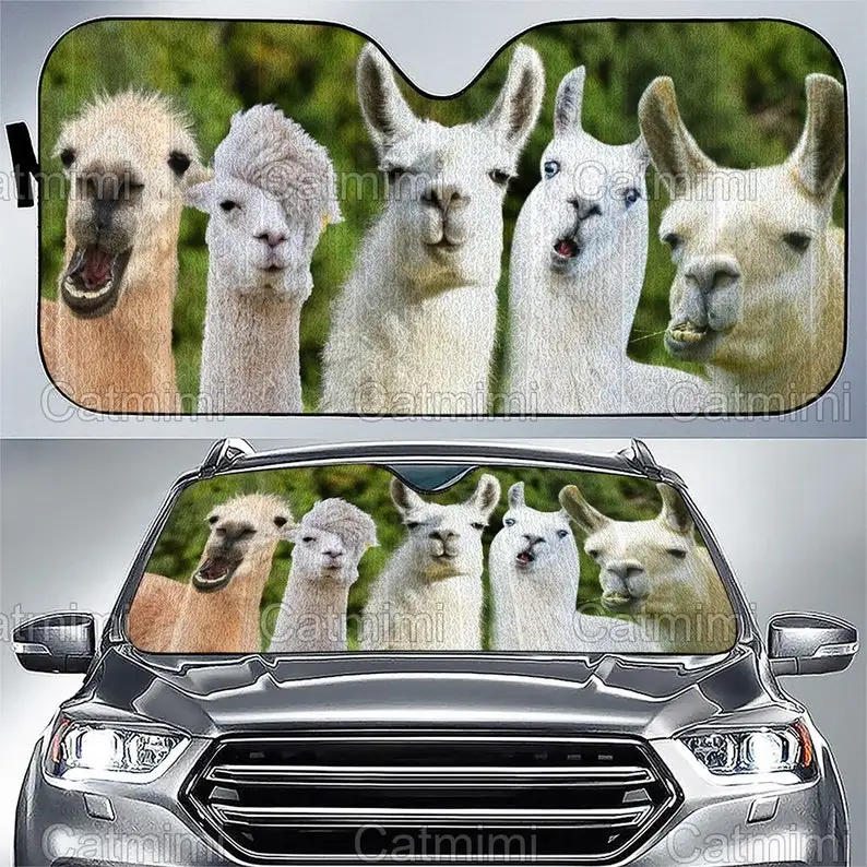 Llama Car Sun Shade, Funny Llama Car Sunshade, Llama Car Decoration, Car Sun Protector, Llama Auto Sun Shade, Gifts For Him MCL2
Llama Car Sun Shade, Funny Llama Car Sunshade, Llama Car Decoration, Car Sun Protector, Llama Auto Sun Shade, Gifts For Him MCL2