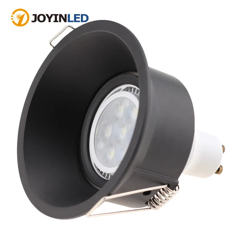 Монтажная рама GU10 Встраиваемая белая черная квадратная круглая алюминиевая рама с отверстиями 85 мм