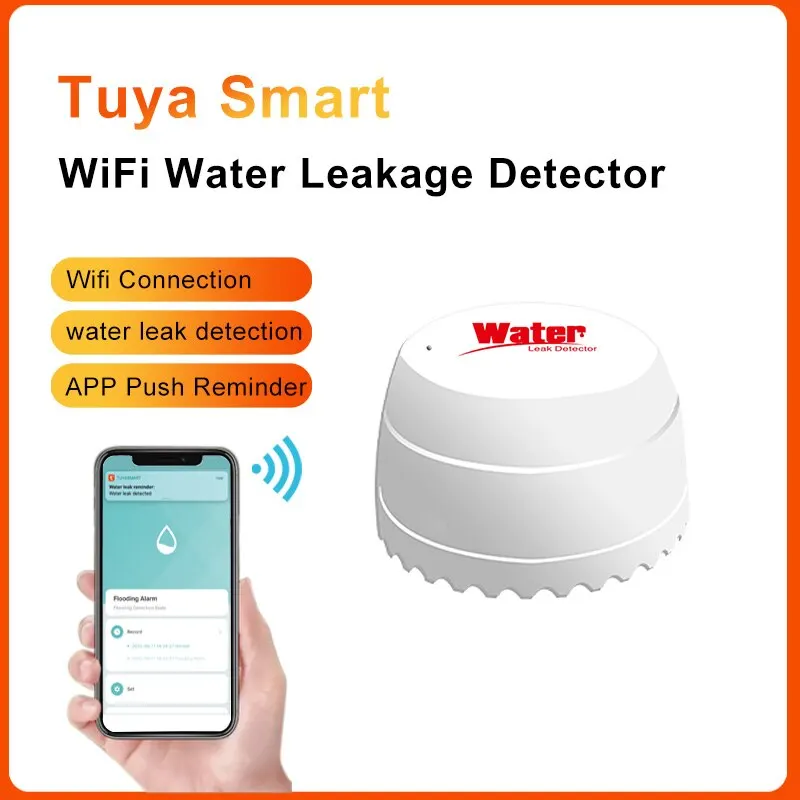 WiFi Flood Sensor Water Leak Detector TY015 Water Smart Life APP Remote Monitoring Flood Alert Overflow Security
WiFi Flood Sensor Water Leak Detector TY015 Water Smart Life APP Remote Monitoring Flood Alert Overflow Security