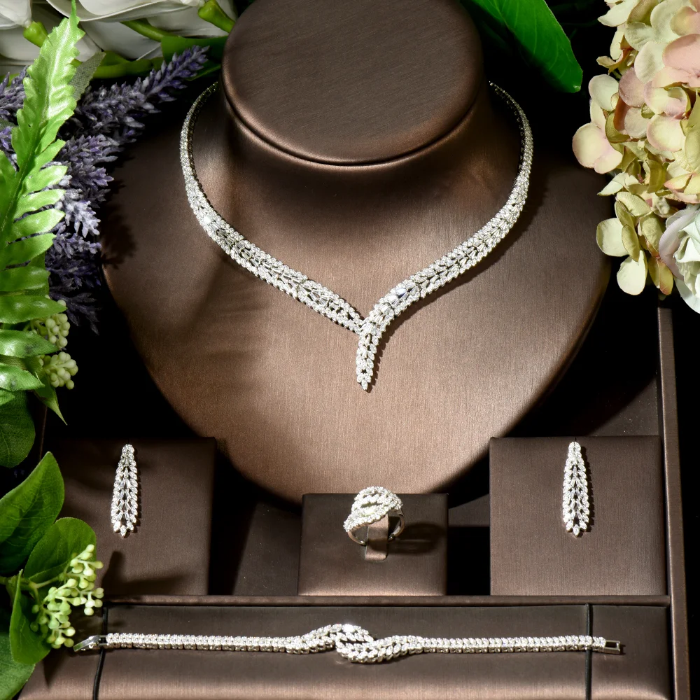 2024 New Luxury 4-piece Women's Wedding Jewelry Set Crystal Necklace Set Nigeria Dubai Jewelry Set
2024 New Luxury 4-piece Women's Wedding Jewelry Set Crystal Necklace Set Nigeria Dubai Jewelry Set