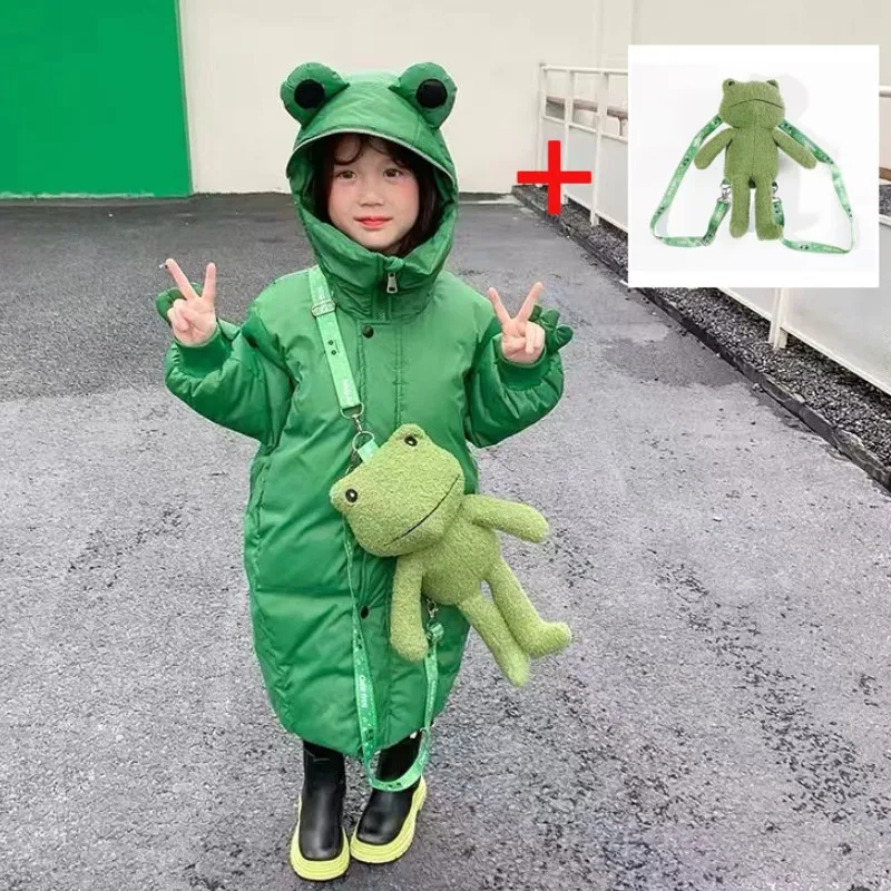 Children Cosplay Cartoon Frog Girl Long Down Jackets Boy Winter Warm Thicken Kids Teen Snowsuit Outerwear Green Clothes 2023 New
Children Cosplay Cartoon Frog Girl Long Down Jackets Boy Winter Warm Thicken Kids Teen Snowsuit Outerwear Green Clothes 2023 New