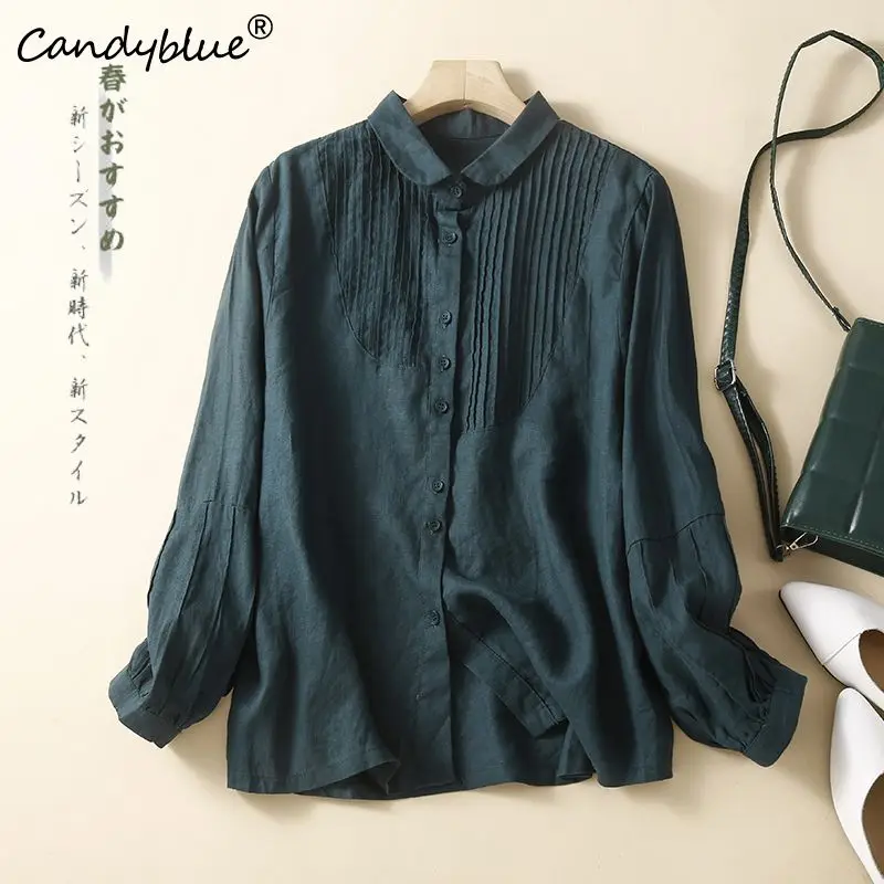 White Shirt Female 2023 Spring New Literary Vintage Loose Casual Versatility Front Pleat Blouses Women's Summer Fashion Shirt
White Shirt Female 2023 Spring New Literary Vintage Loose Casual Versatility Front Pleat Blouses Women's Summer Fashion Shirt