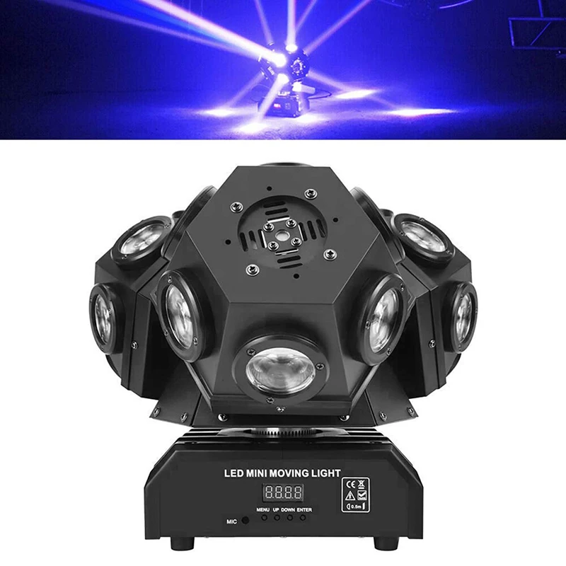 

Three Head Rotating Moving Head Light 18*10W KTV Dance Hall Bar Stage Disco 3 Arm Rolling Stroboscopic Laser RGBW LED Lights