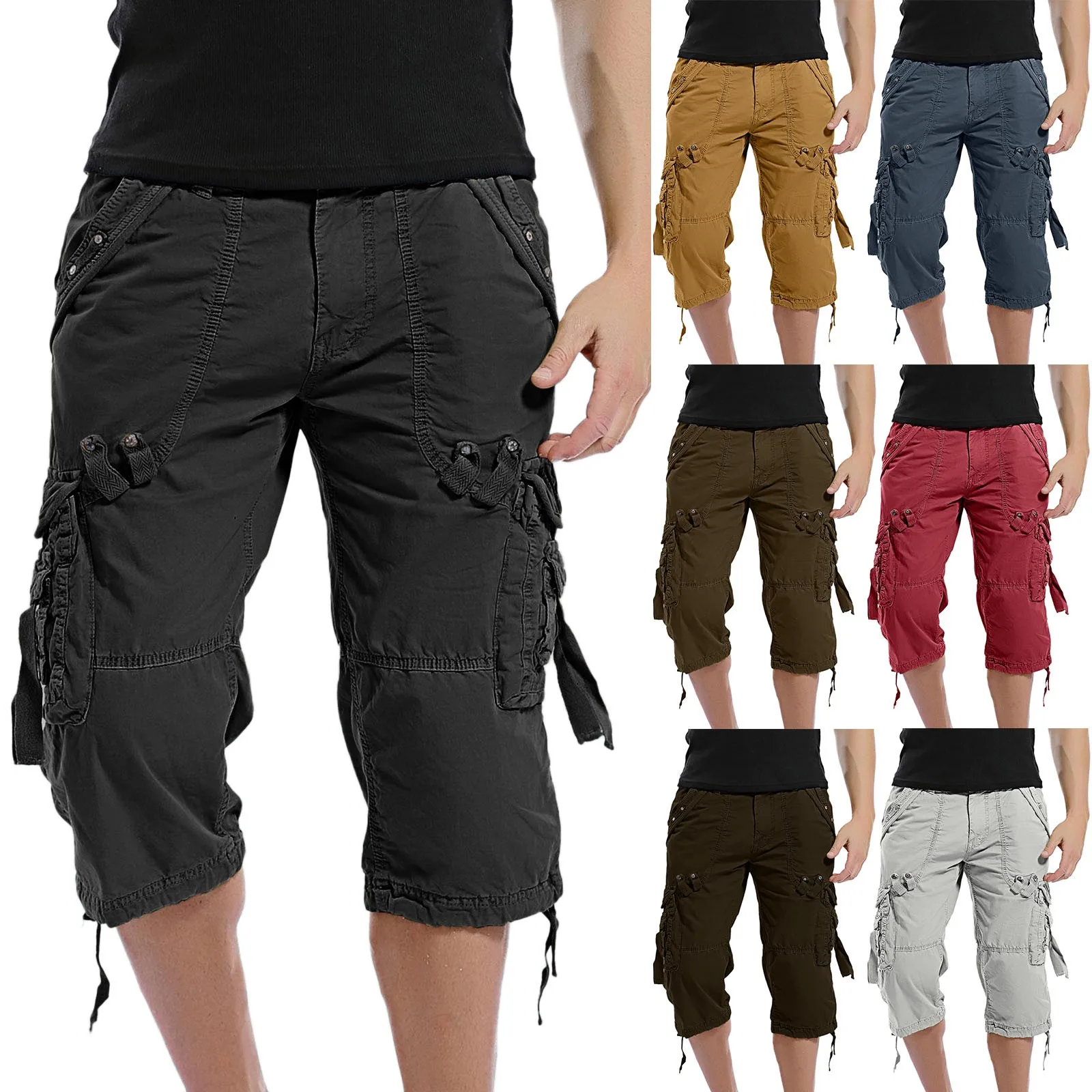 Men's Spring And Summer Leisure Sports Solid Color Multi Pocket Trouser Leg Hanging Rope Tool Seven Outdoor Hiking Exercise
Men's Spring And Summer Leisure Sports Solid Color Multi Pocket Trouser Leg Hanging Rope Tool Seven Outdoor Hiking Exercise