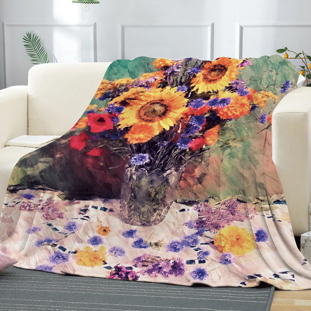 Sunflower Oil Painting Throw Blanket Flannel Art Painting for Bed Living Room Sofa Couch Blanket King Full Size Soft Lightweight
Sunflower Oil Painting Throw Blanket Flannel Art Painting for Bed Living Room Sofa Couch Blanket King Full Size Soft Lightweight