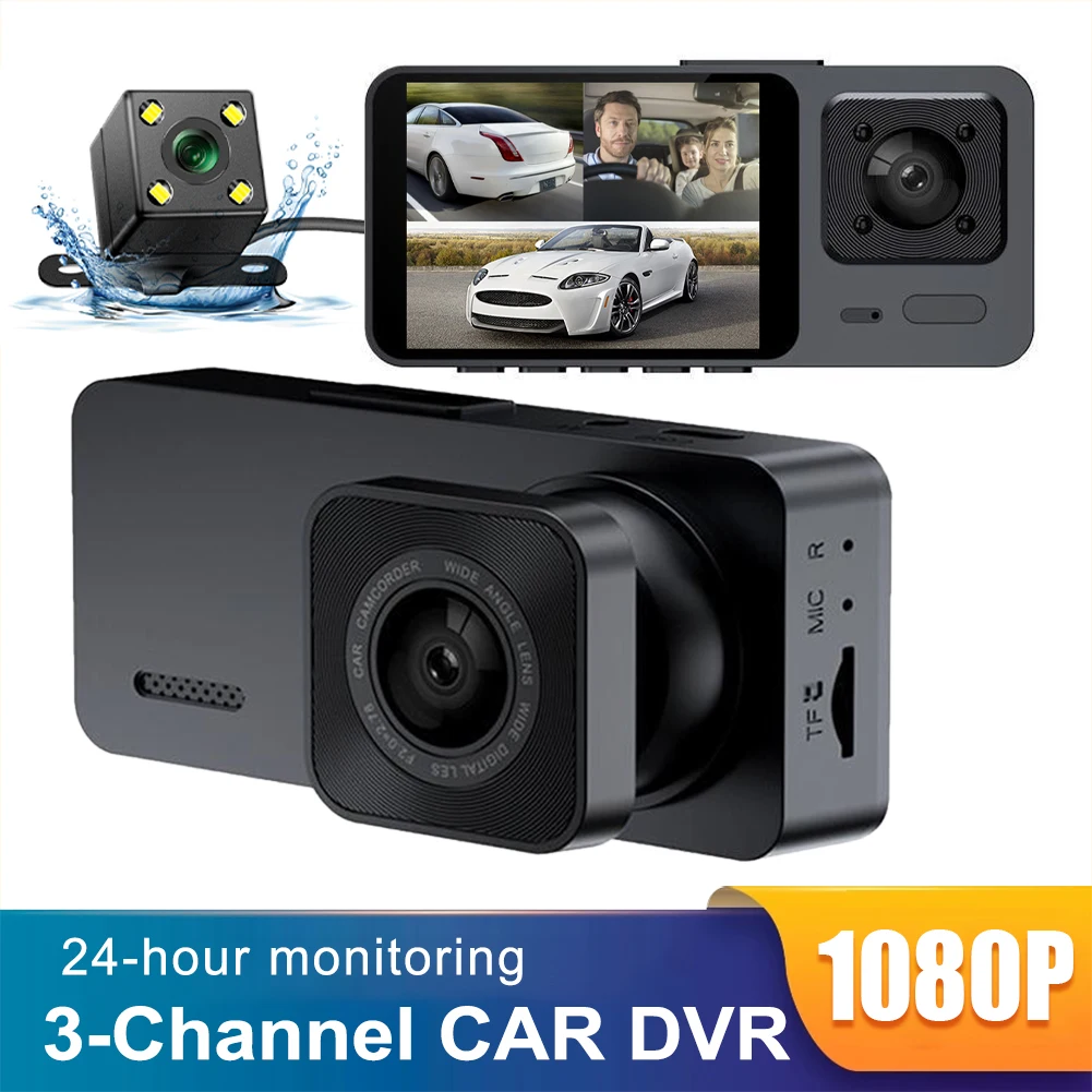 Car DVR 3 Camera Car Video Recorder FHD 1080P Dash Cam Rear View Camera With Rear Lens Night Vision 24h Parking Monitor Accessor
Car DVR 3 Camera Car Video Recorder FHD 1080P Dash Cam Rear View Camera With Rear Lens Night Vision 24h Parking Monitor Accessor