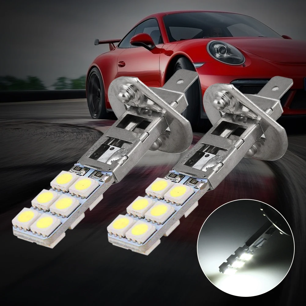 2Pcs/Set H1-12SMD-5050 6000K Super White 55W LED Headlight Bulbs Kit Fog Driving Light Headlight Driving Bulb Hi/Low Kit Beam
2Pcs/Set H1-12SMD-5050 6000K Super White 55W LED Headlight Bulbs Kit Fog Driving Light Headlight Driving Bulb Hi/Low Kit Beam
