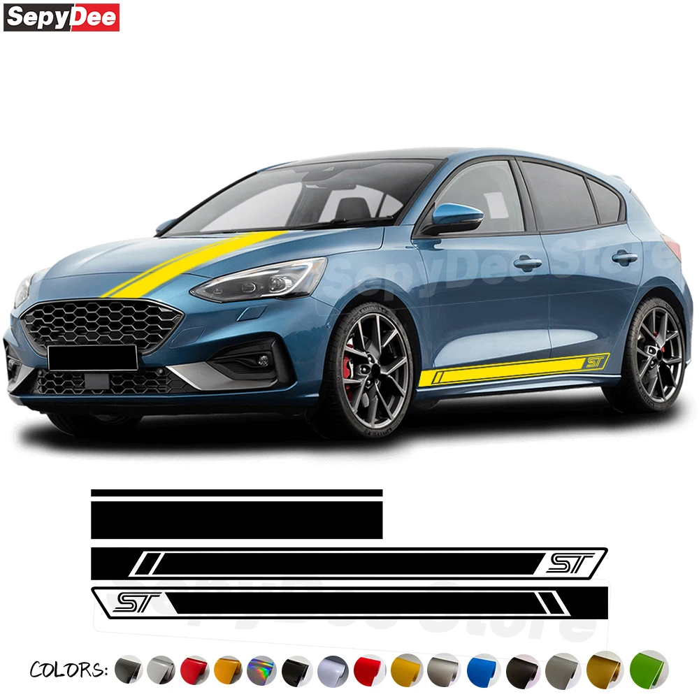 Car Body Stripes Kits Vinyl Decal Hood Engine Cover Door Side Sticker for Ford Focus ST MK1 MK2 MK3 MK4 Car Tuning Accessories
Car Body Stripes Kits Vinyl Decal Hood Engine Cover Door Side Sticker for Ford Focus ST MK1 MK2 MK3 MK4 Car Tuning Accessories