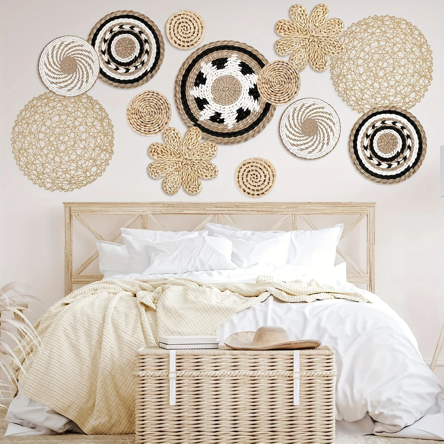 Bohemian Rattan Wall Basket Set - 10 Piece Woven Collection 4 S0bbf011a023246ac9f7362b82b1ae9cfL