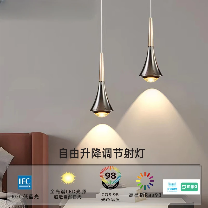 Bedroom bedside small chandelier Nordic creative adjustable lifting background wall light bar counter hanging wire light fixture
Bedroom bedside small chandelier Nordic creative adjustable lifting background wall light bar counter hanging wire light fixture