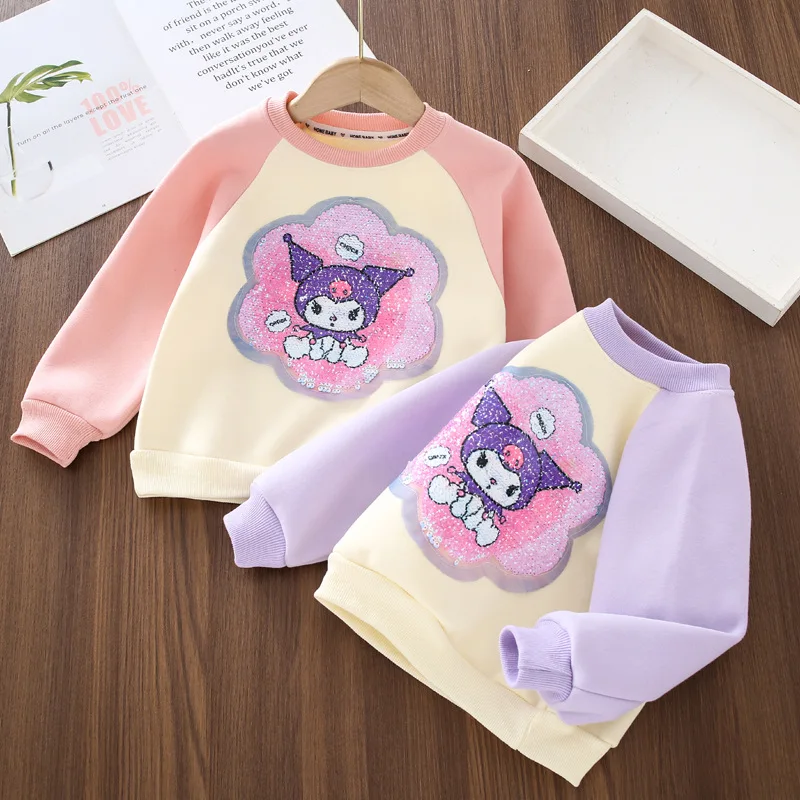 Girls Kuromi Colorful Sequin Suede Sweater Autumn/Winter Children's Long Sleeve Top Children's Warm Suede Sweater Girl Gift
Girls Kuromi Colorful Sequin Suede Sweater Autumn/Winter Children's Long Sleeve Top Children's Warm Suede Sweater Girl Gift
