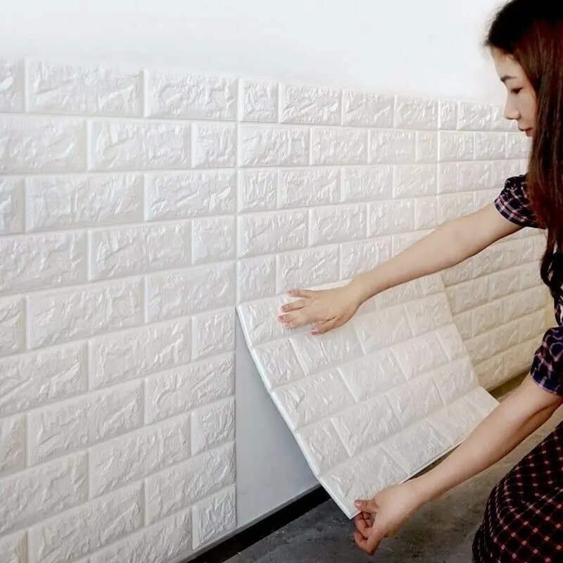 

Retro Foam Brick Pattern Waterproof Wall Sticker 70cmX1m 3d Wall Panels Self-adhesive Wallpaper Peel and Stick Wallpaper Home