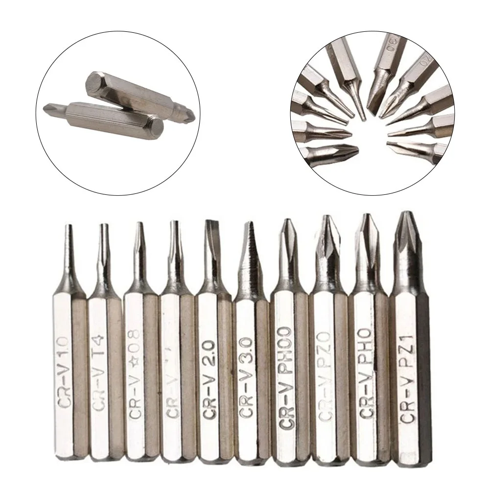 10pcs Screwdriver Bits 4mm Shank 28mm Torx Slotted Cross Head PH00/PH0/PZ1/PZ0/SL3/SL2/SL1/T5/T4 Driver Bit Manual Tool Part Set
10pcs Screwdriver Bits 4mm Shank 28mm Torx Slotted Cross Head PH00/PH0/PZ1/PZ0/SL3/SL2/SL1/T5/T4 Driver Bit Manual Tool Part Set