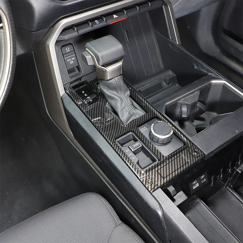 

For Toyota Tundra/Sequoia 2022-2024 ABS Carbon Fiber Car Center Control Gearbox Anti-scratch Panel Trim Sticker Car Accessories
