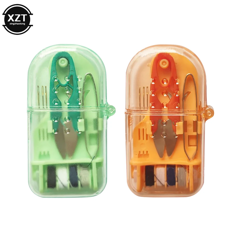 1 Set Exquisite Mini Plastic Sewing Box 4 Colors Portable Household Travel Kit Needle Thread Scissors DIY Handwork Sewing Tool
1 Set Exquisite Mini Plastic Sewing Box 4 Colors Portable Household Travel Kit Needle Thread Scissors DIY Handwork Sewing Tool