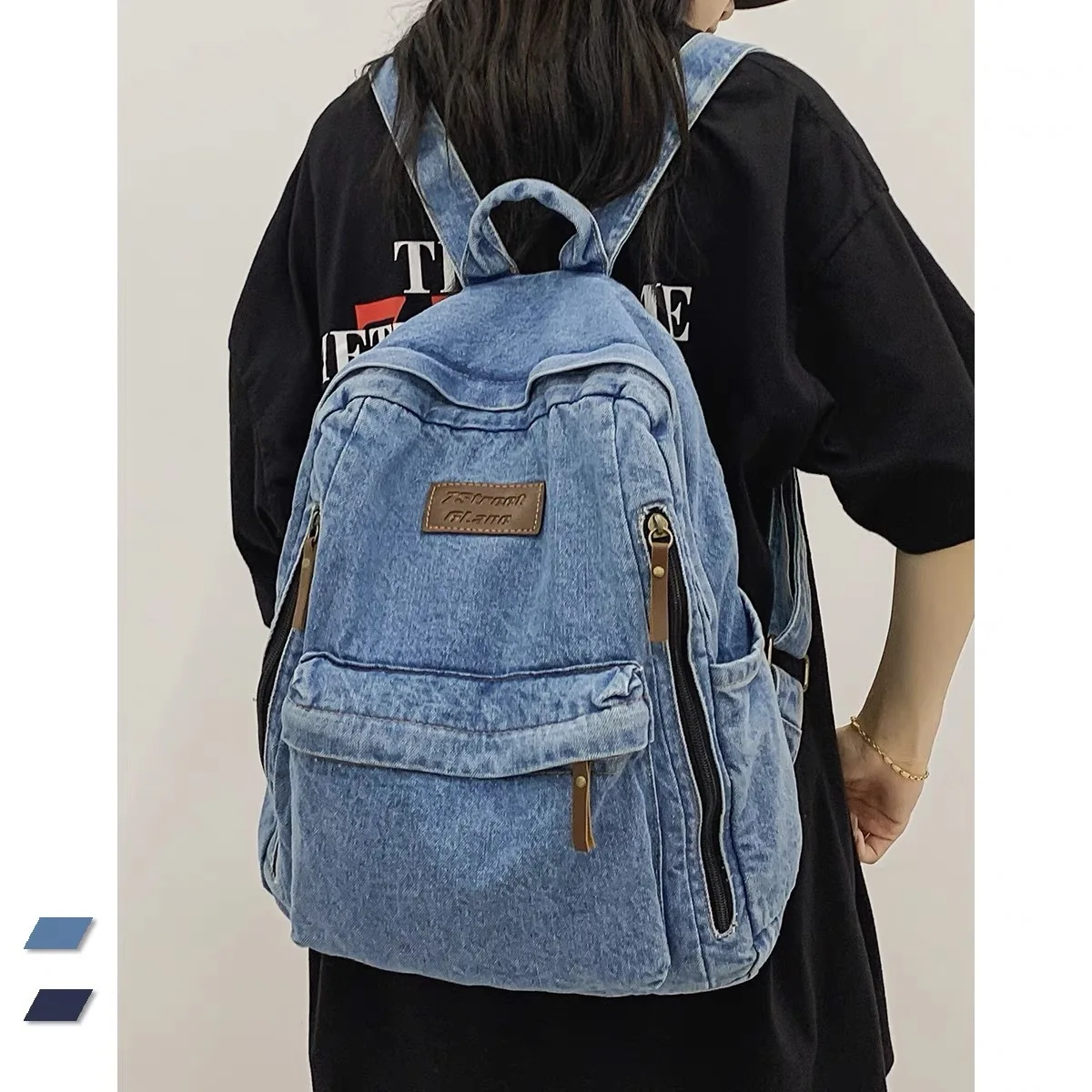New Women's Backpack Korean Retro Denim Backpacks College Student School Bag For Girls Large Capacity Travel Bagpack mochila
New Women's Backpack Korean Retro Denim Backpacks College Student School Bag For Girls Large Capacity Travel Bagpack mochila
