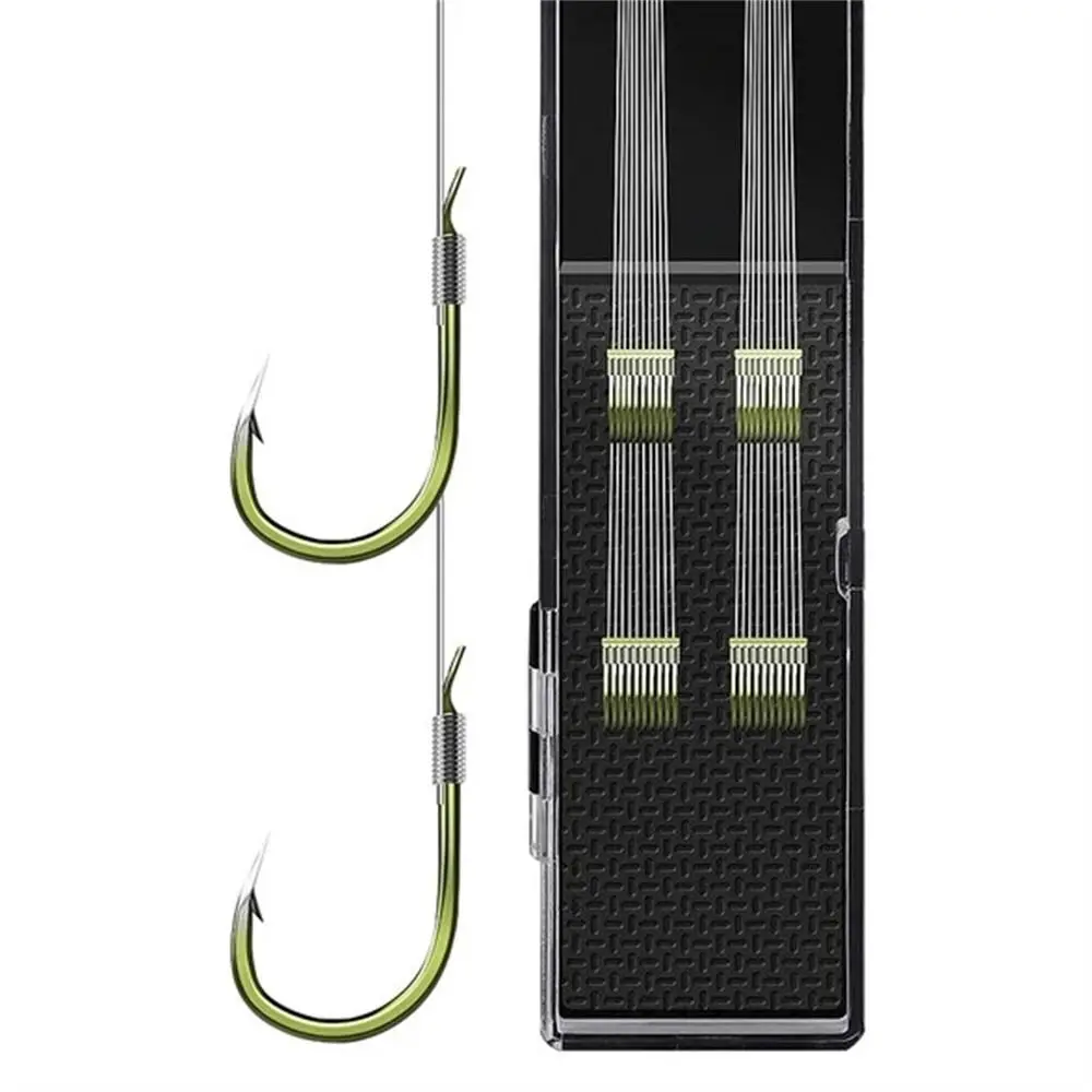 Набор рыболовных крючков с леской 10 кг, двойная рыболовная леска из углеродистой стали, с зазубринами, 12 пар
Набор рыболовных крючков с леской 10 кг, двойная рыболовная леска из углеродистой стали, с зазубринами, 12 пар