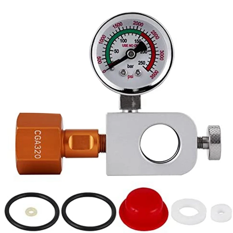 CO2 Refilling Adapter With 3500Psi Pressure Gauge For Filling Soda,Art Pink Soda Cylinder
CO2 Refilling Adapter With 3500Psi Pressure Gauge For Filling Soda,Art Pink Soda Cylinder