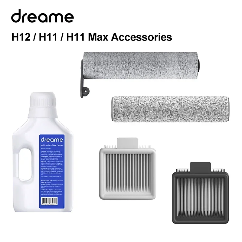 Оригинальные официальные аксессуары для пылесоса Dreame H12 / H11 Max/H11, моющее средство, фильтр, роликовая щетка, запасные части
Оригинальные официальные аксессуары для пылесоса Dreame H12 / H11 Max/H11, моющее средство, фильтр, роликовая щетка, запасные части