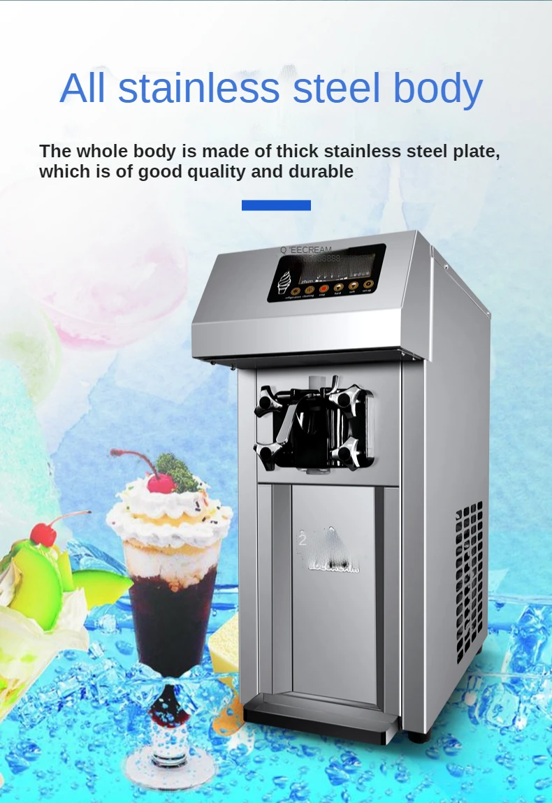 12L/H Commercial Single Head Electric Desktop Small Soft Serve Ice Cream Machine Ice Cream Maker With Forecooling Preservation
12L/H Commercial Single Head Electric Desktop Small Soft Serve Ice Cream Machine Ice Cream Maker With Forecooling Preservation