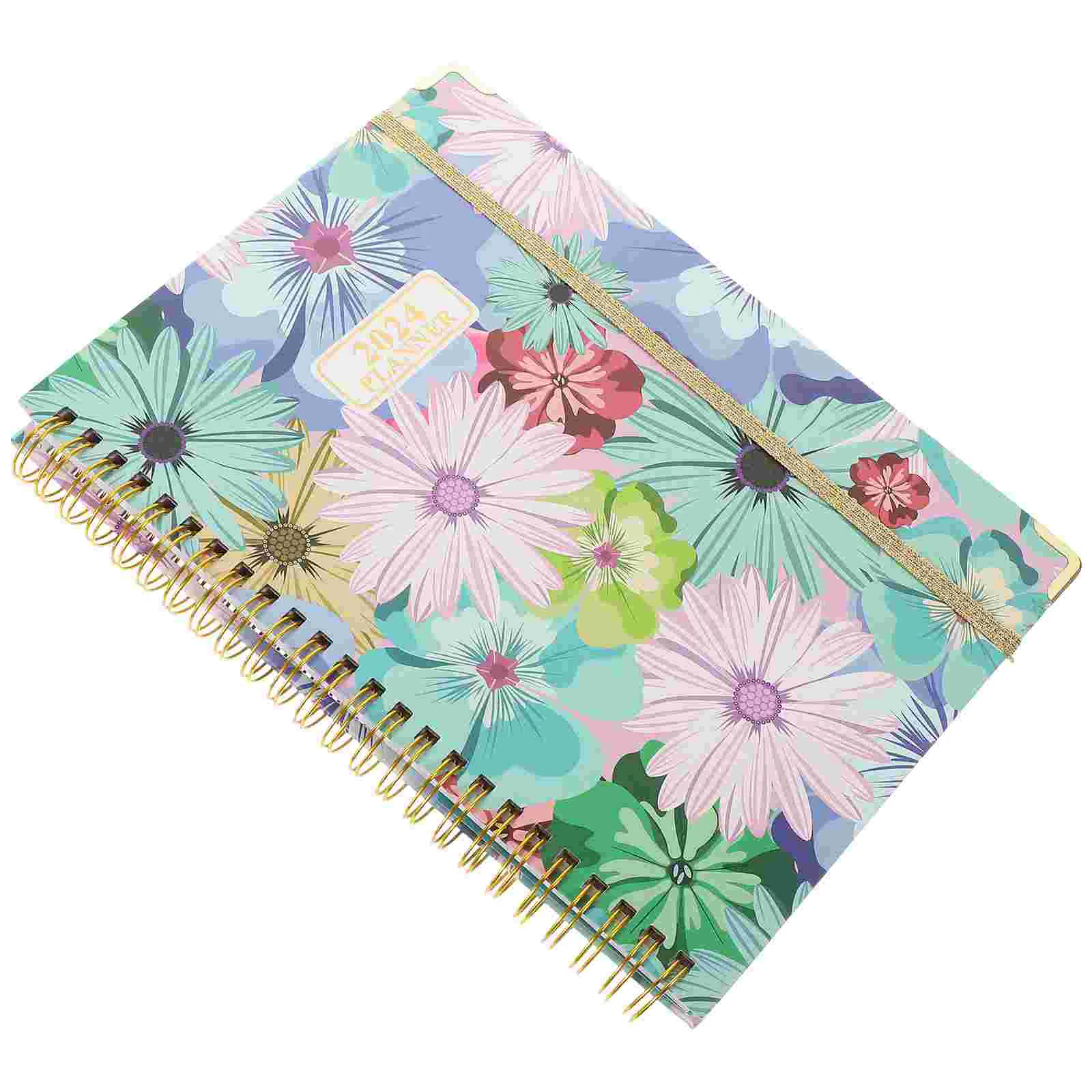 

2024 Planner Notebook Calendar Schedule Notepad Spiral Binding Note Book Productivity Organizer