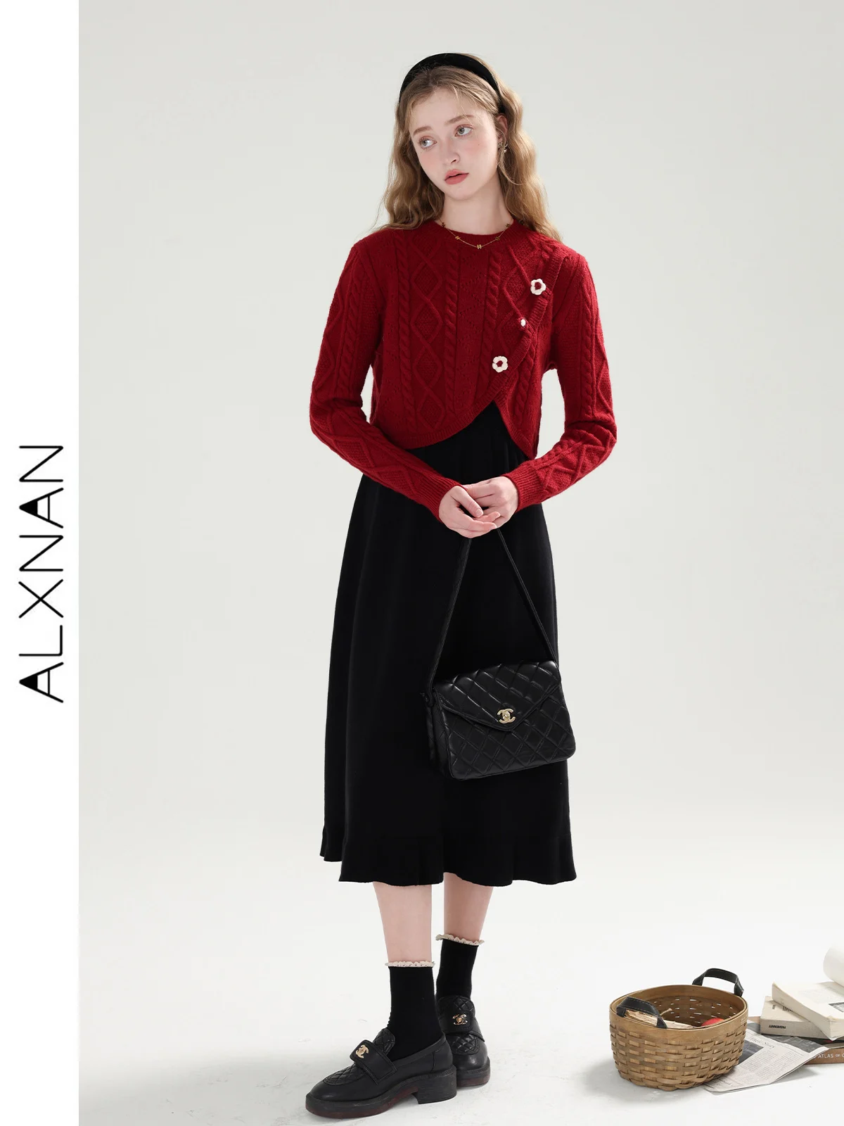 ALXNAN Fashion Knitted Sweater Suspender Dress Two-piece Suit For Women 2024 Spring Irregular Cardigan Top Sold Separate T00903
ALXNAN Fashion Knitted Sweater Suspender Dress Two-piece Suit For Women 2024 Spring Irregular Cardigan Top Sold Separate T00903